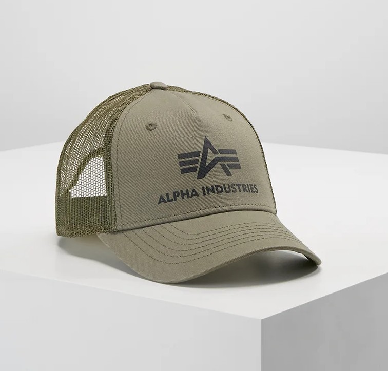 RIGHT - Trucker STORE Basic Industries Green Alpha Dark Cap