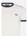 Fred Perry Taped ringer triko snow white