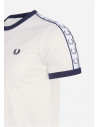 Fred Perry Taped ringer triko snow white