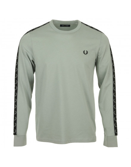 Fred Perry Long Sleeve Laured Taped Tee FIELD GREEN