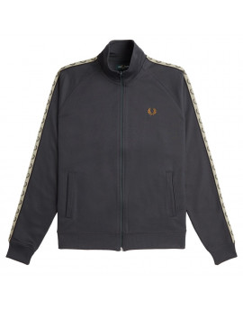 Fred Perry Contrast Tape Track Jacket grey/black