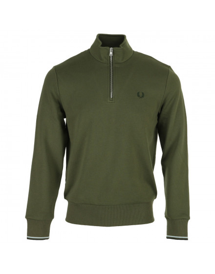 Fred Perry HALF ZIP SWEATSHIRT green