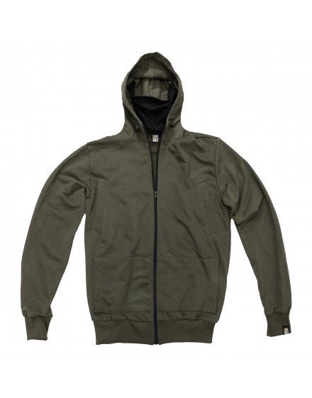 Mikina 3rd Half logo zip olive